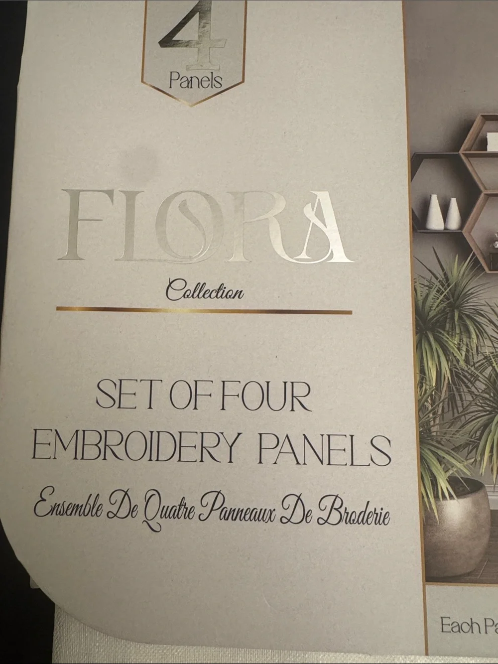 FLORA Collection Set Of Four Embroidery Panels - 37